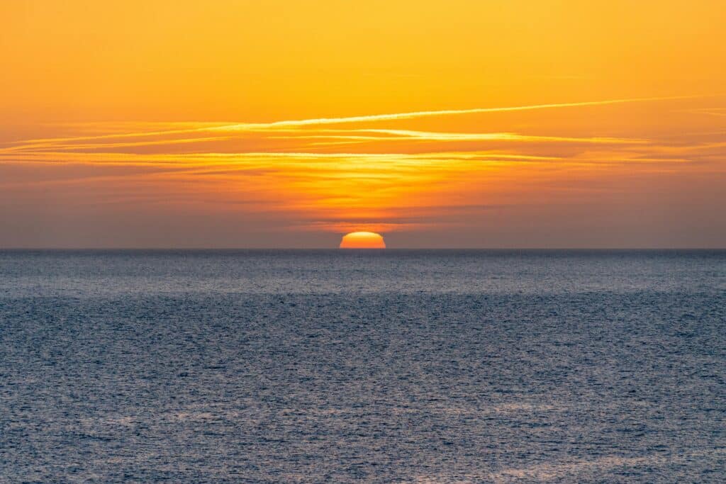 sunset en marina beach